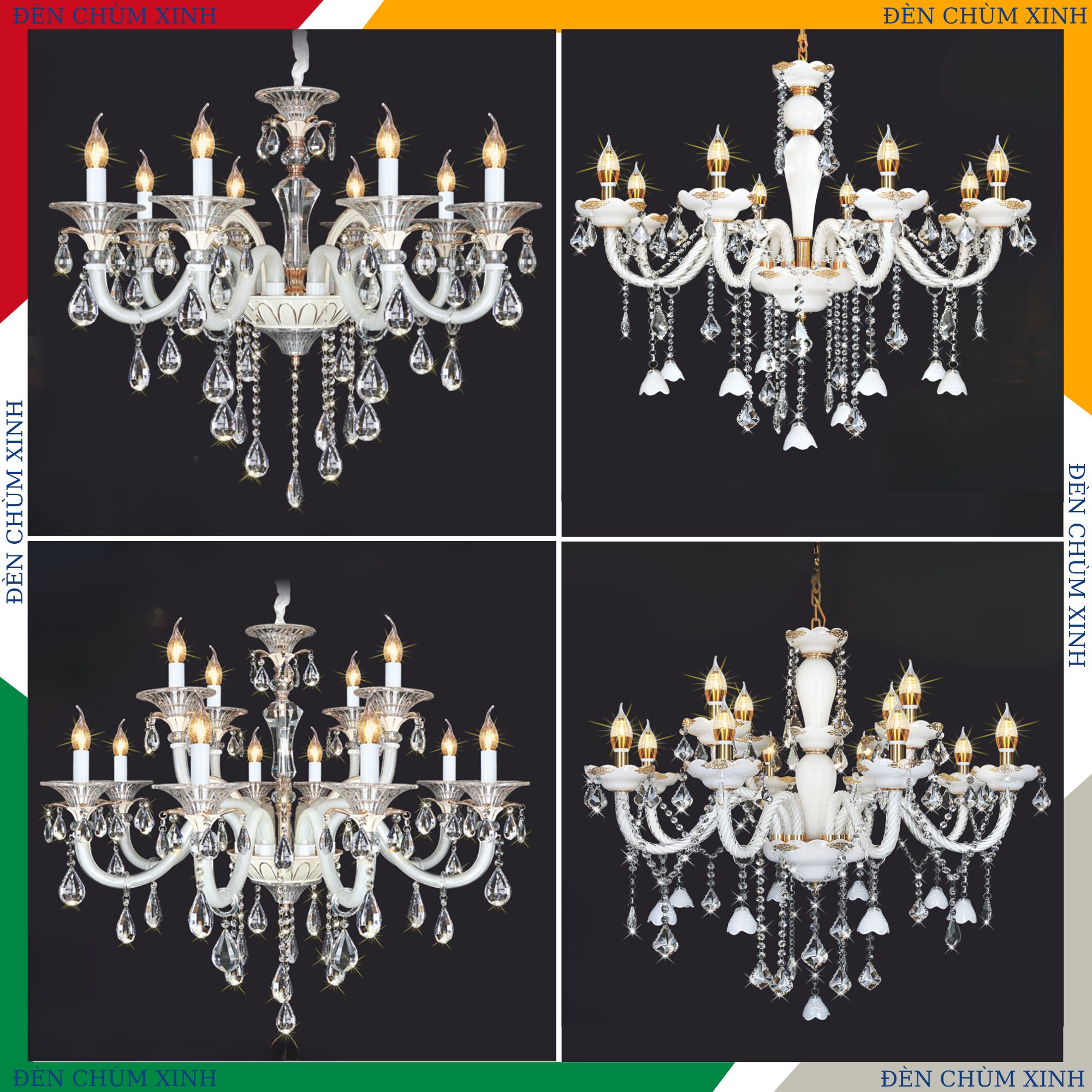 ĐÈN CHÙM TÂN CỔ ĐIỂN NC-001/8 HÀNG CHÍNH HÃNG