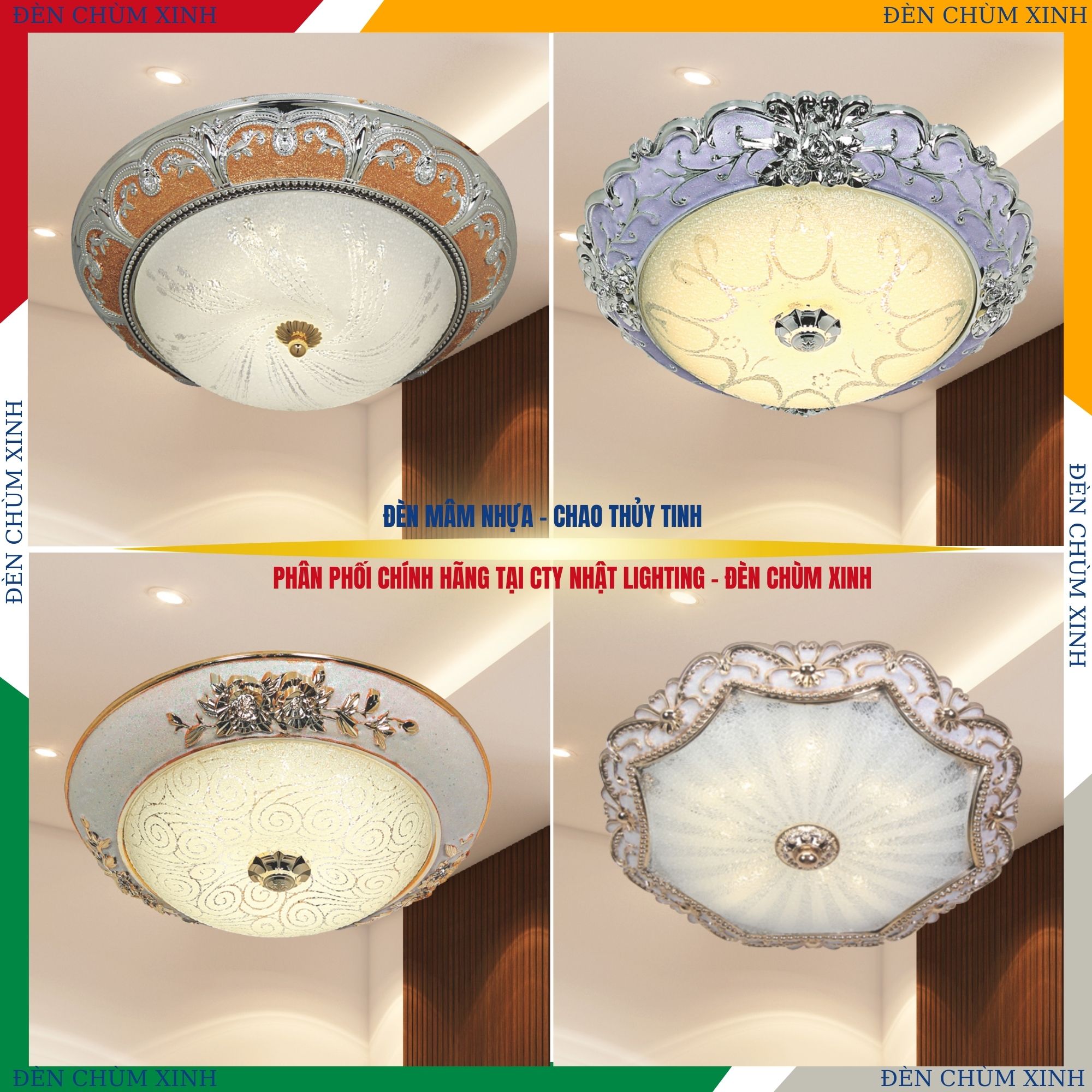 ĐÈN ỐP TRẦN CỔ ĐIỂN NM-908 HÀNG CHÍNH HÃNG