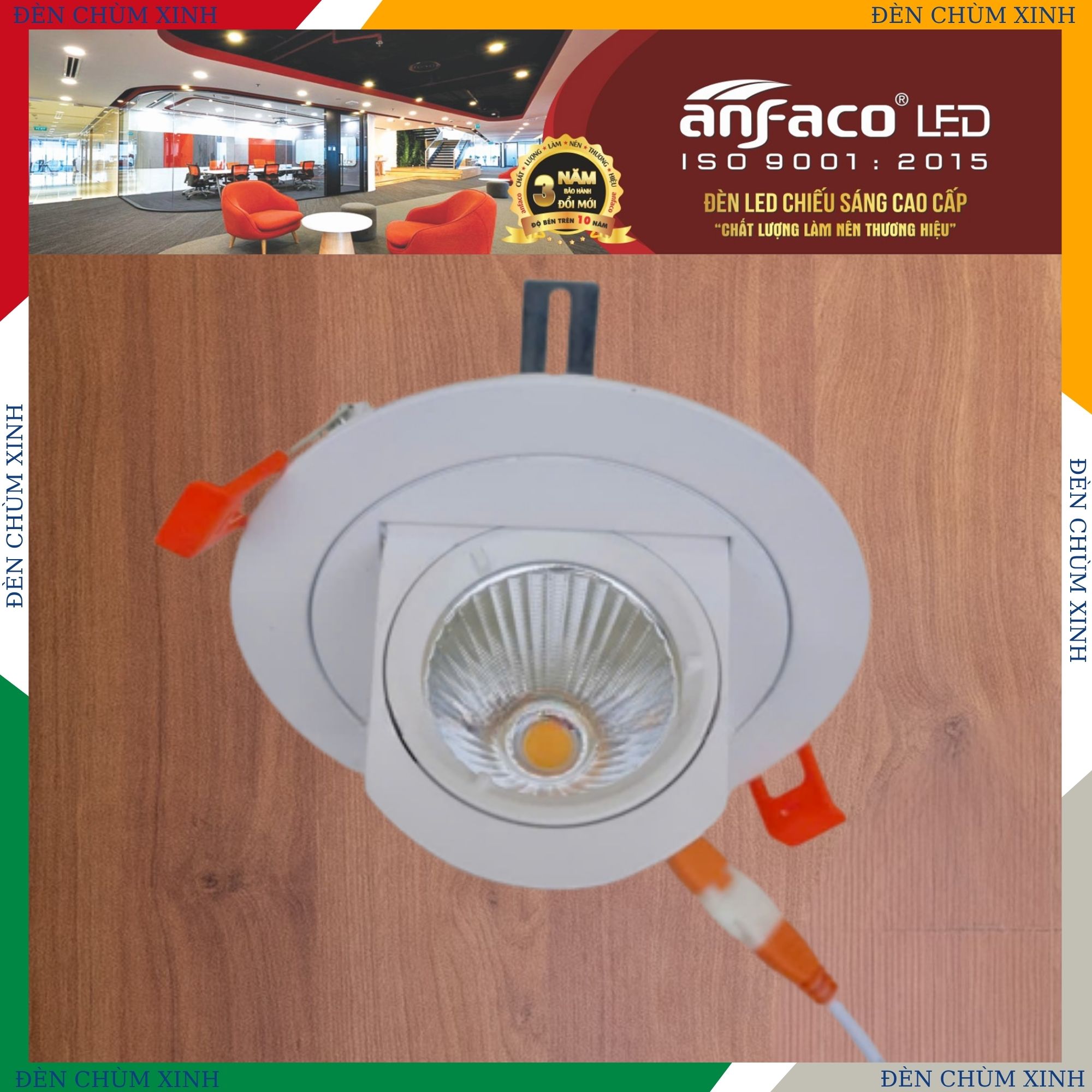ĐÈN LED ÂM TRẦN AFC-724/7W CHÍNH HÃNG ANFACO