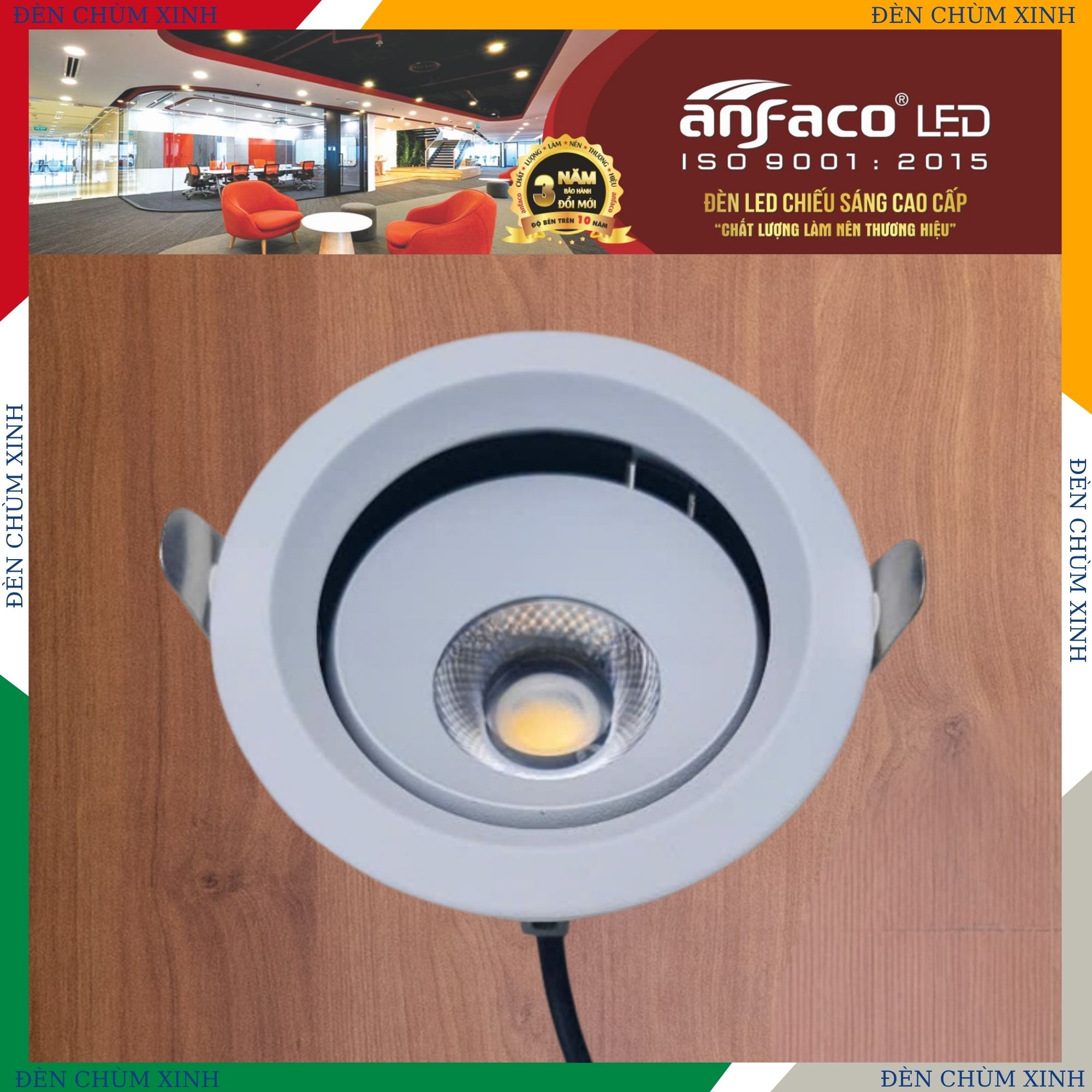 ĐÈN LED ÂM TRẦN AFC-706/7W CHÍNH HÃNG ANFACO