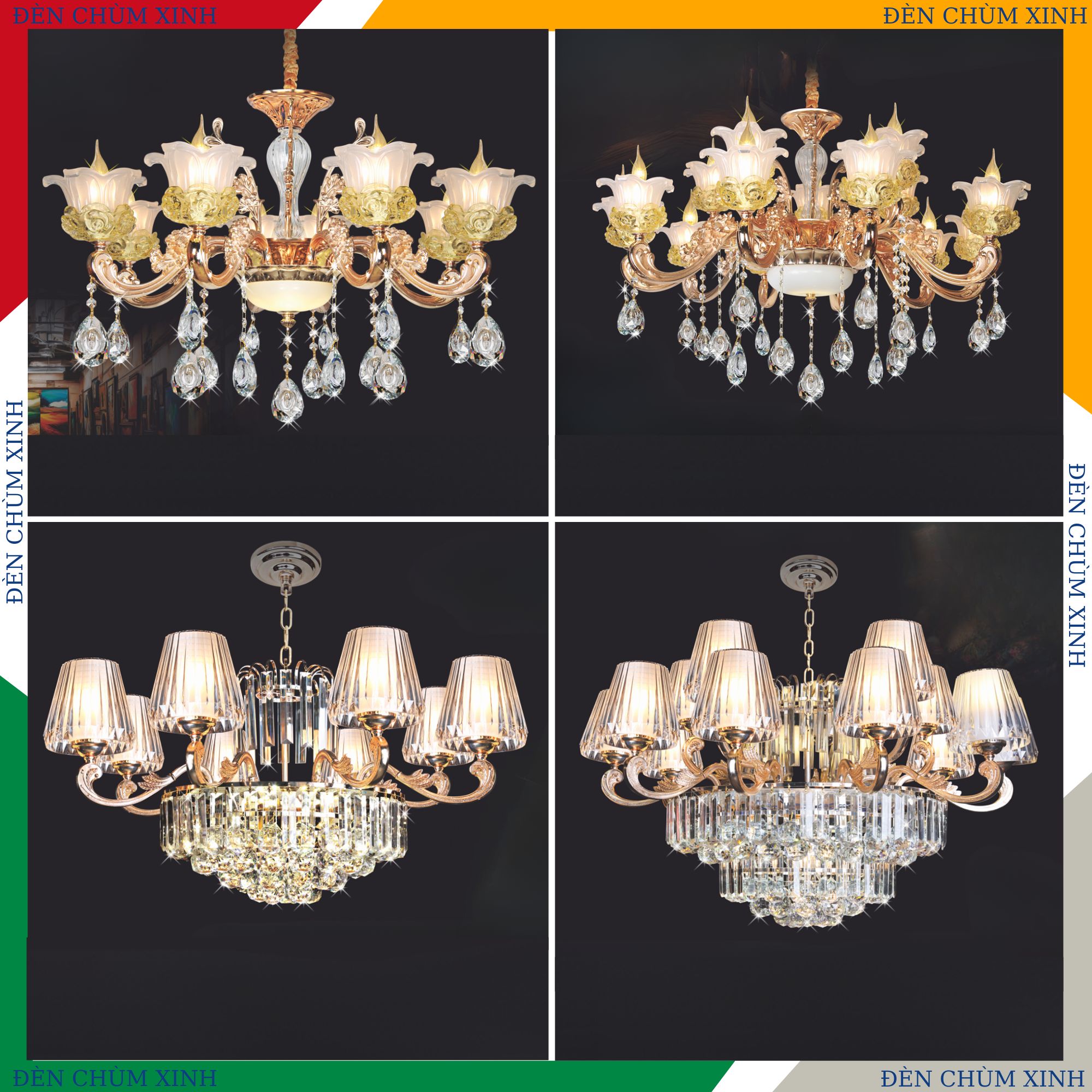 ĐÈN CHÙM TÂN CỔ ĐIỂN NC-9039/10+5 HÀNG CHÍNH HÃNG