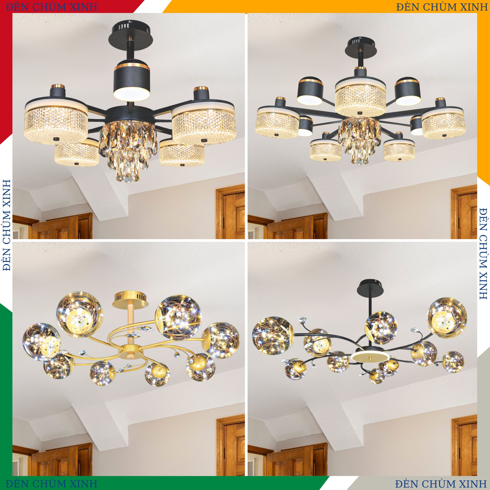 ĐÈN CHÙM TÂN CỔ ĐIỂN NC-2400/10 HÀNG CHÍNH HÃNG