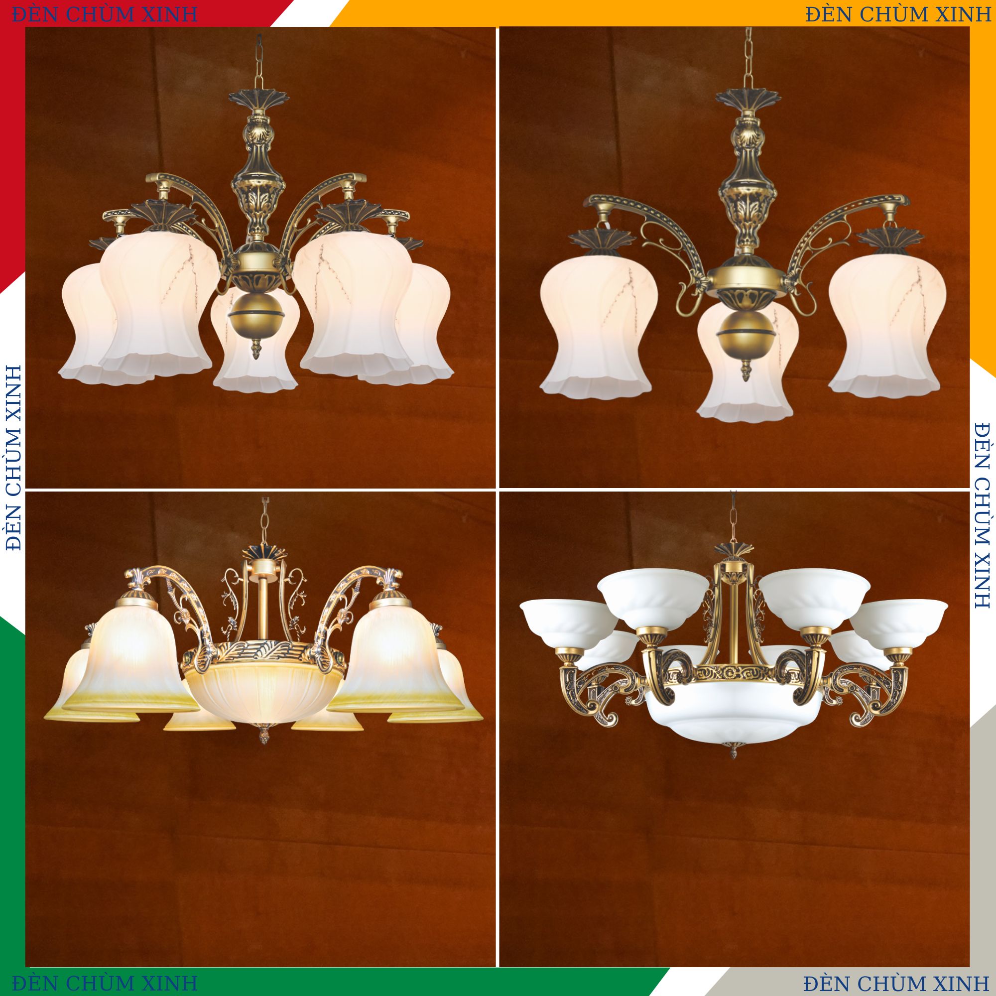 ĐÈN CHÙM TÂN CỔ ĐIỂN NC-8068/5 HÀNG CHÍNH HÃNG