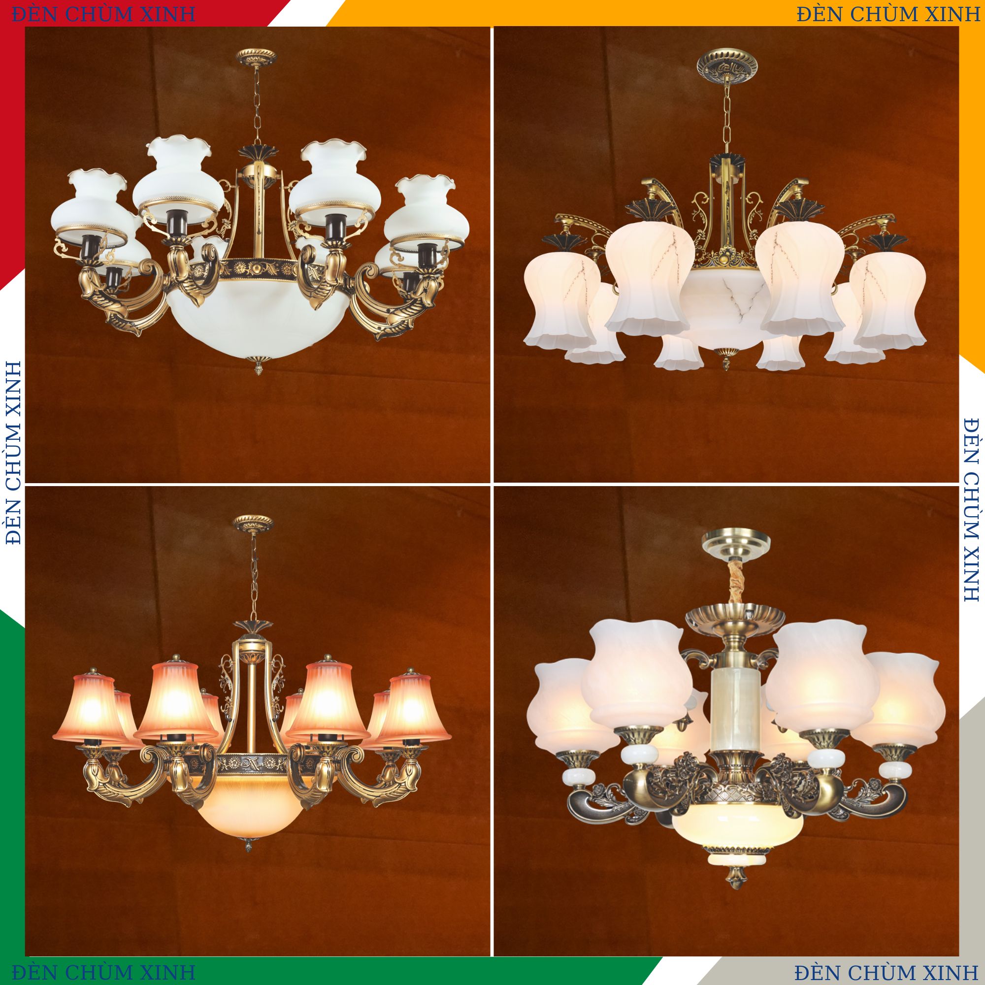 ĐÈN CHÙM TÂN CỔ ĐIỂN NC-1122/6 HÀNG CHÍNH HÃNG