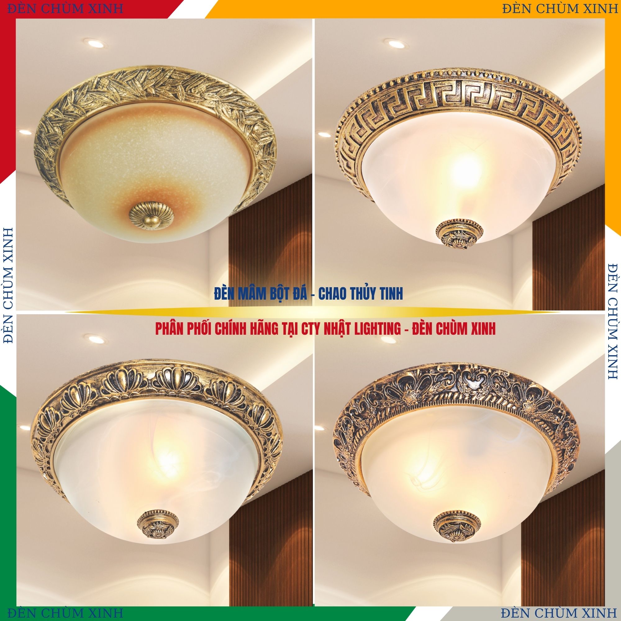 ĐÈN ỐP TRẦN CỔ ĐIỂN NM-014A HÀNG CHÍNH HÃNG