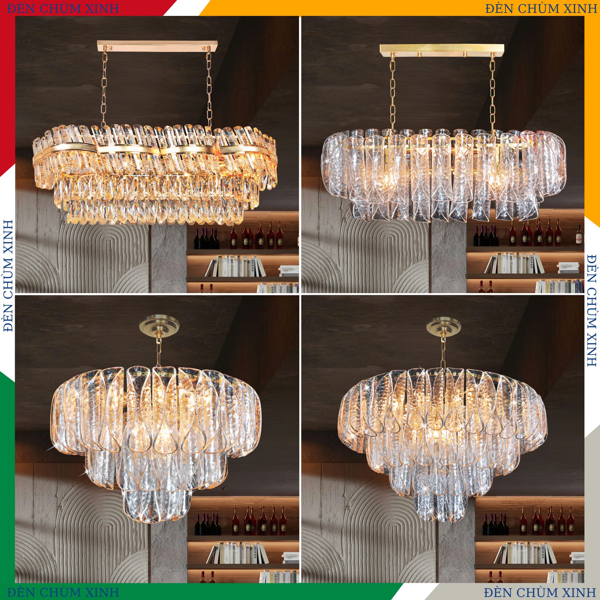 ĐÈN CHÙM TÂN CỔ ĐIỂN NC-81993C HÀNG CHÍNH HÃNG