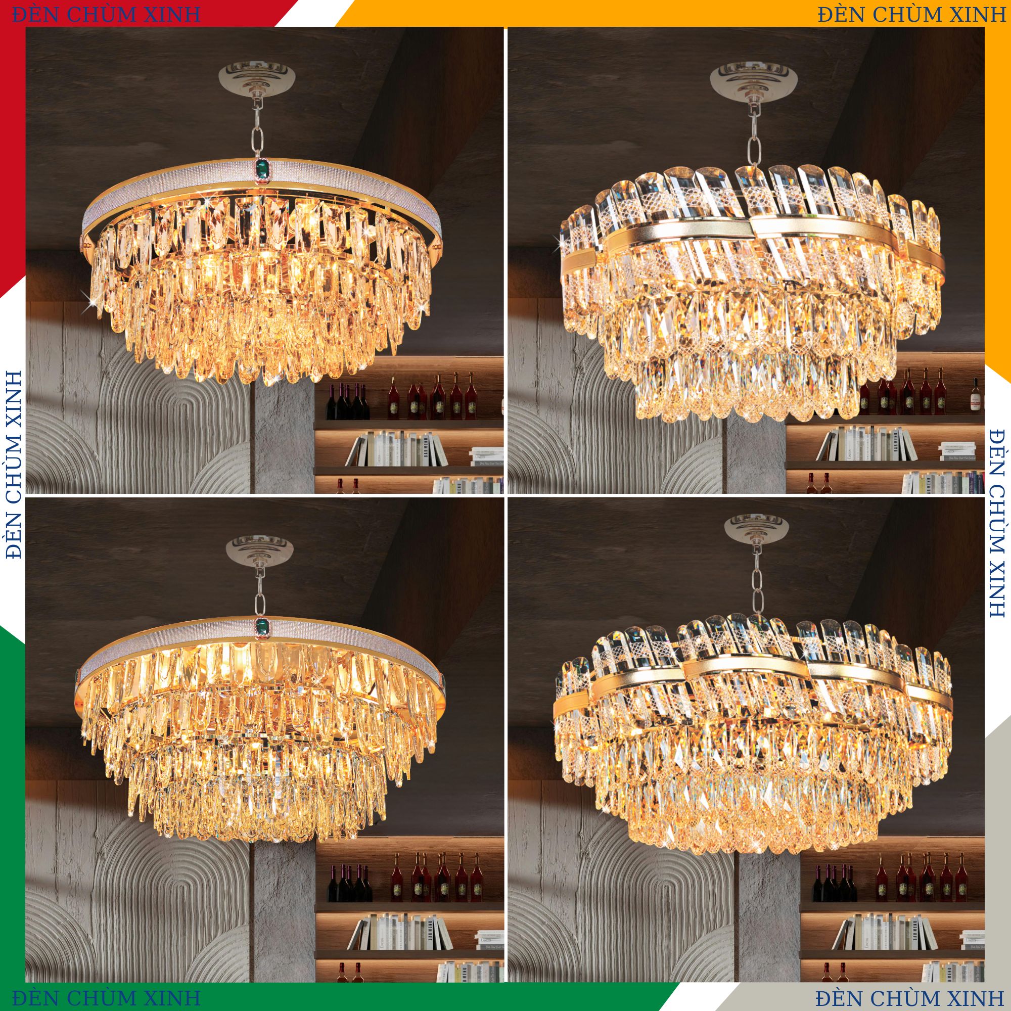 ĐÈN CHÙM PHA LÊ NC-81989A HÀNG CHÍNH HÃNG