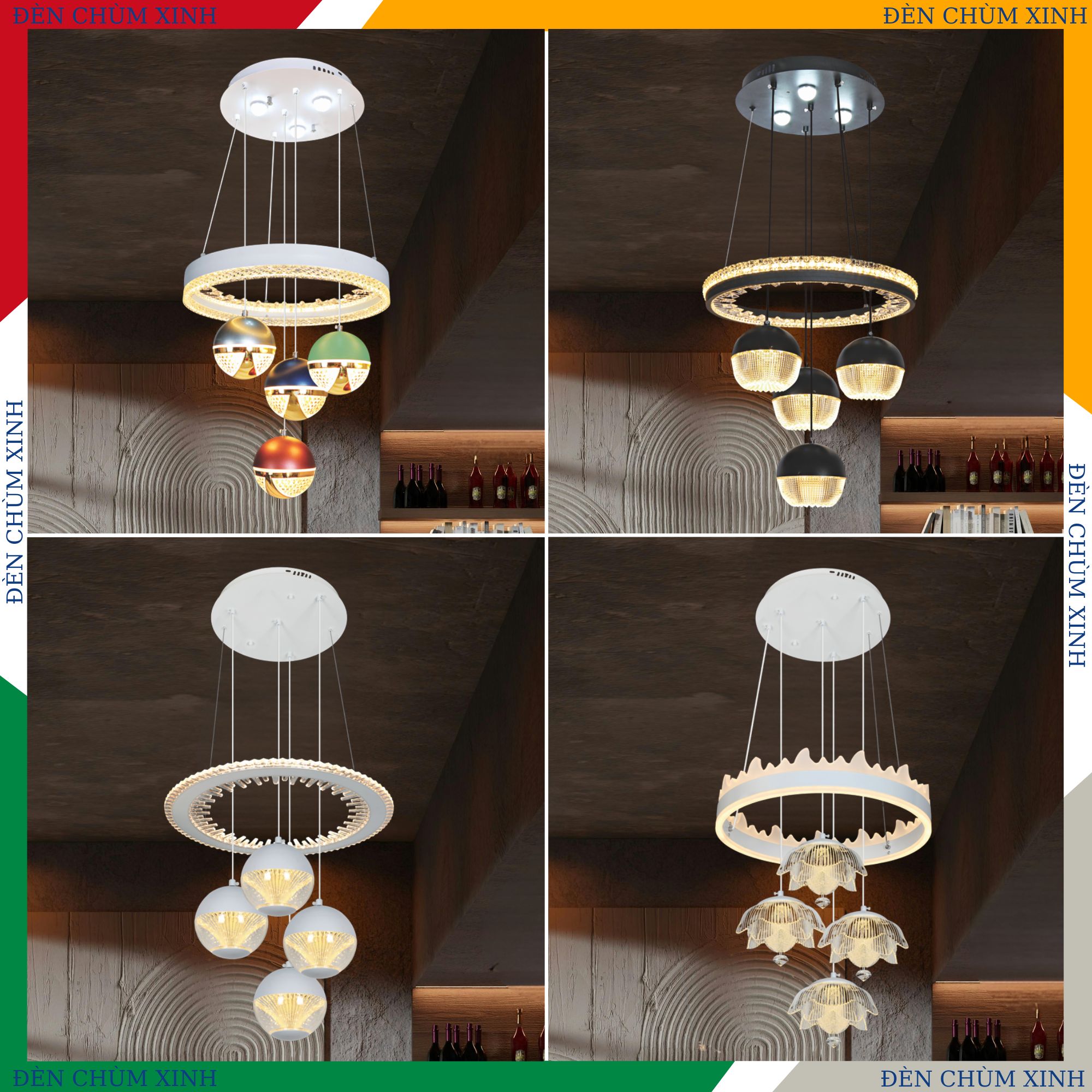 ĐÈN THẢ LED HIỆN ĐẠI NB-634/4 HÀNG CHÍNH HÃNG