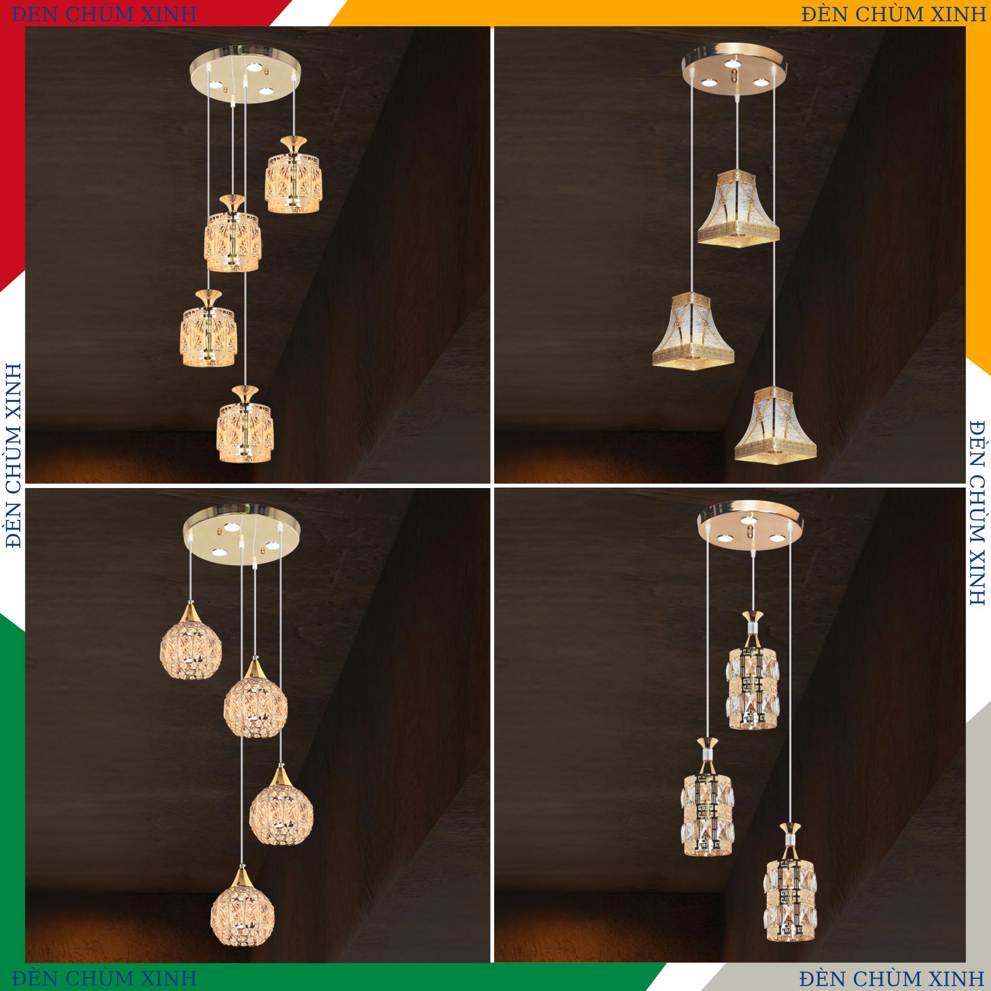 ĐÈN THẢ LED HIỆN ĐẠI NB-1268/3 HÀNG CHÍNH HÃNG