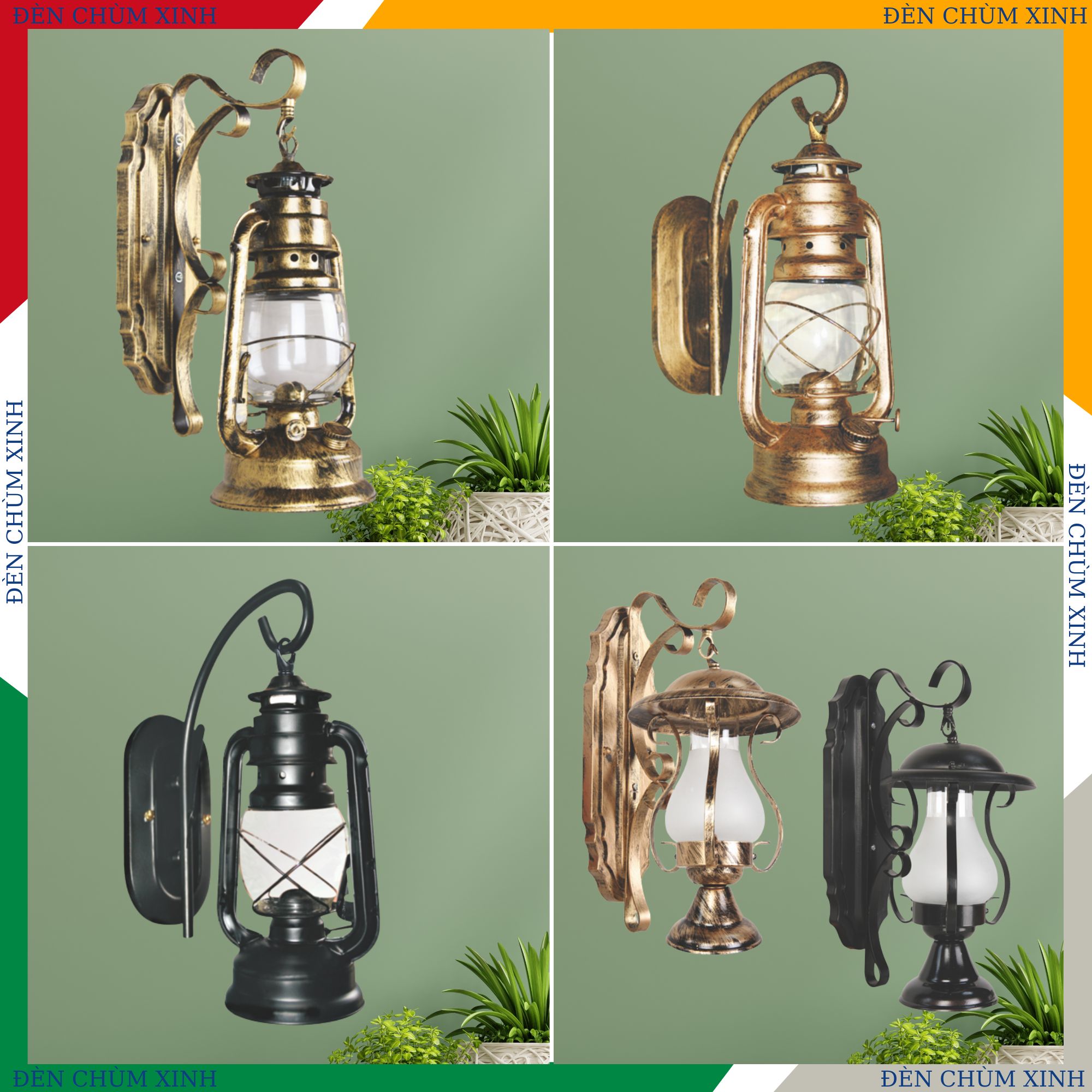 ĐÈN VÁCH TƯỜNG NVT-996 MÀU VÀNG HÀNG CHÍNH HÃNG