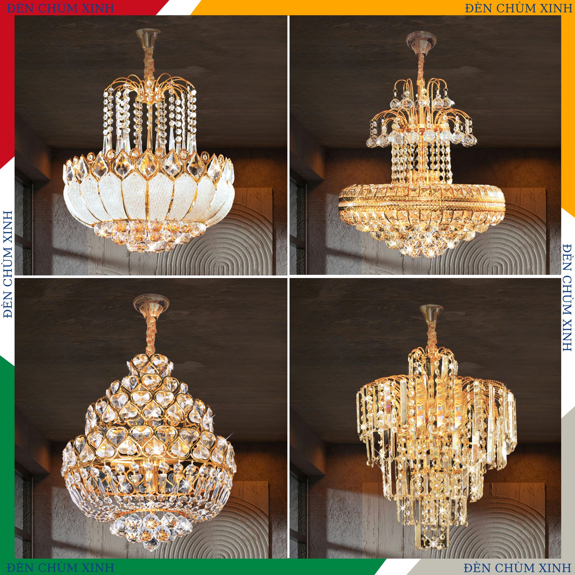 ĐÈN CHÙM TÂN CỔ ĐIỂN NC-020 HÀNG CHÍNH HÃNG