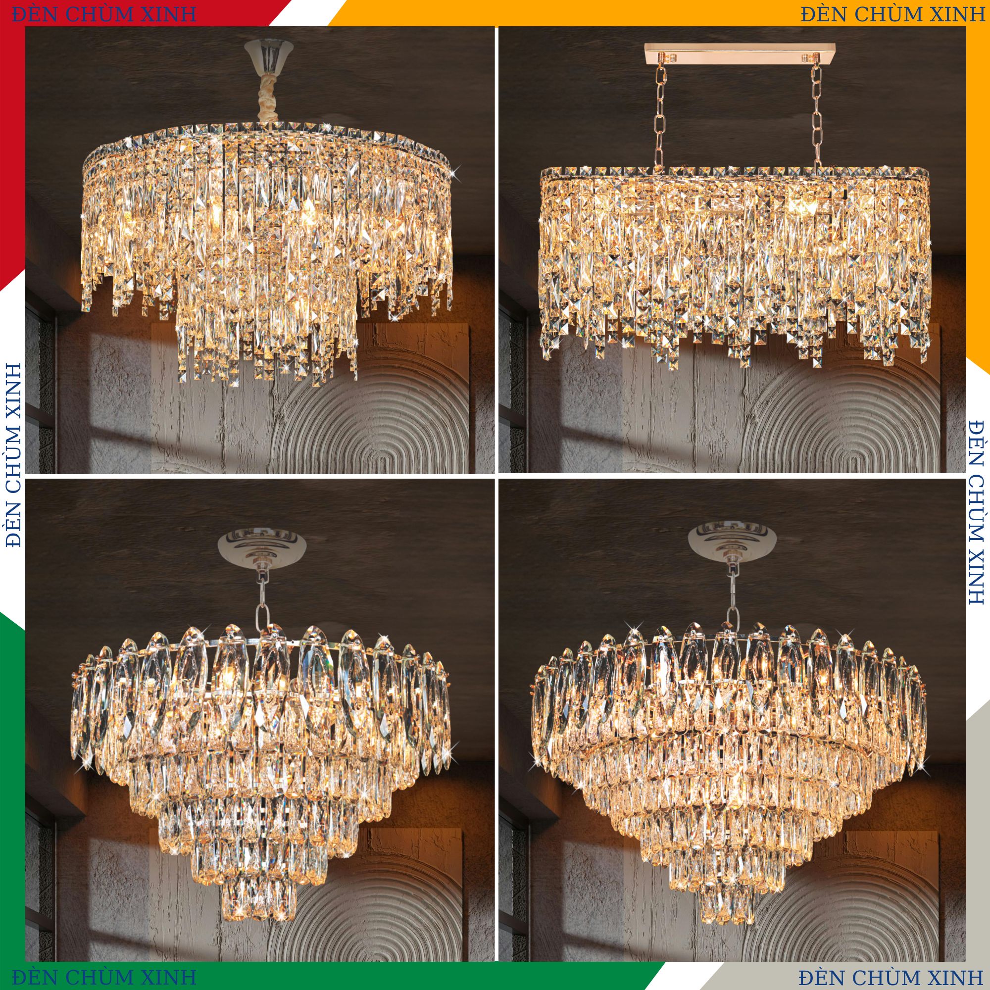 ĐÈN CHÙM PHA LÊ NC-2167A HÀNG CHÍNH HÃNG