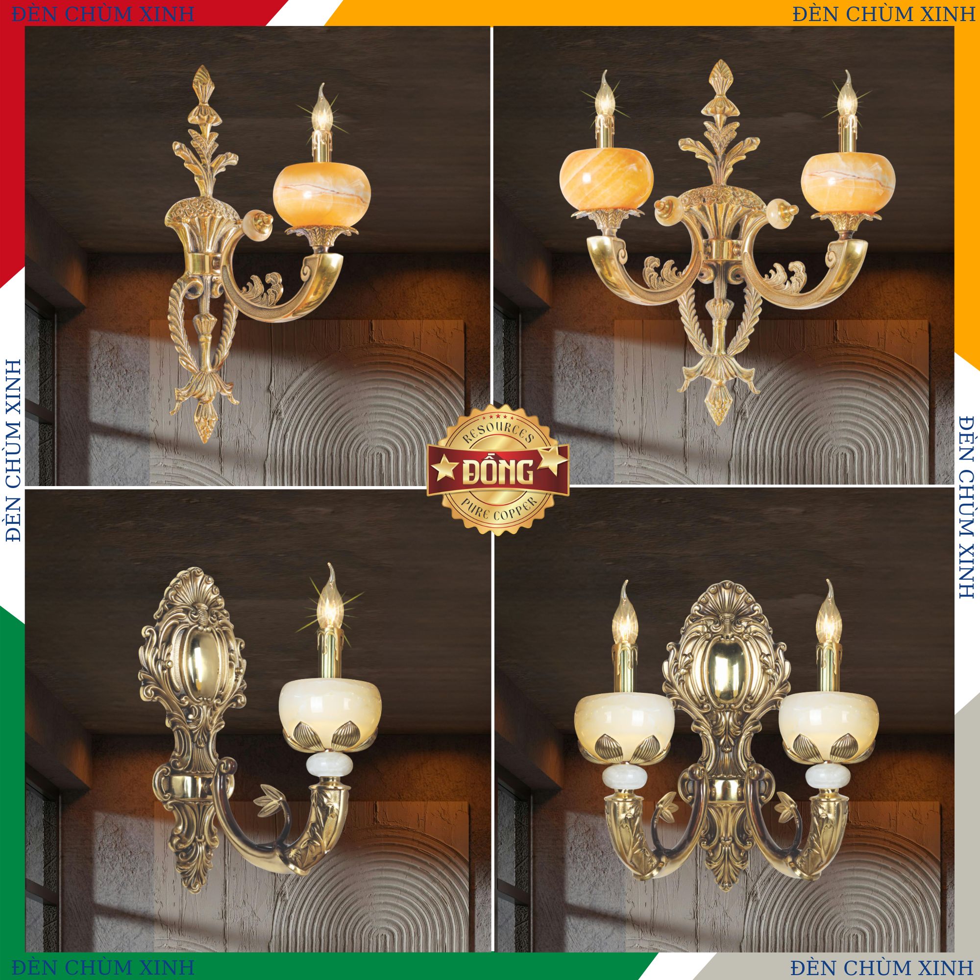 ĐÈN VÁCH TƯỜNG ĐỒNG NV-6029/1 HÀNG CHÍNH HÃNG