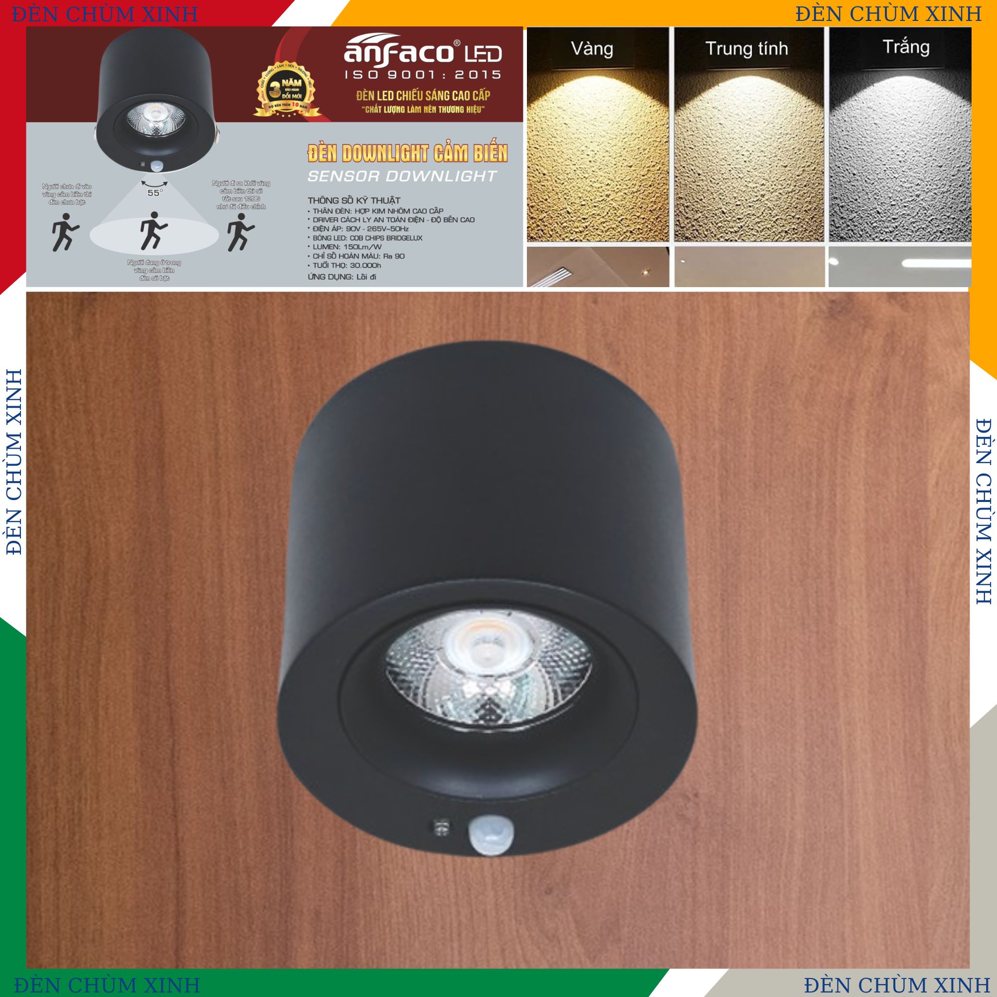 ĐÈN LON NỔI AFC-654/ĐEN CHÍNH HÃNG ANFACO