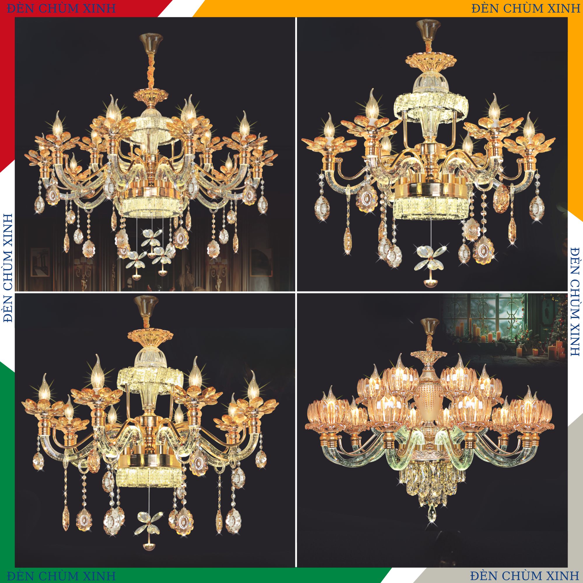 ĐÈN CHÙM TÂN CỔ ĐIỂN NC-9006/6 HÀNG CHÍNH HÃNG